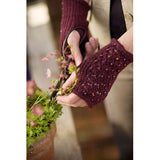 LACE-BACK FINGERLESS GLOVES