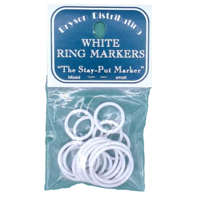STITCH MARKERS - WHITE RING