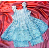 CHILD'S CABLE AND LEAF DRESS
