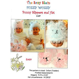 FUZZY WUZZY SLIPPERS AND HAT KIT (1127)
